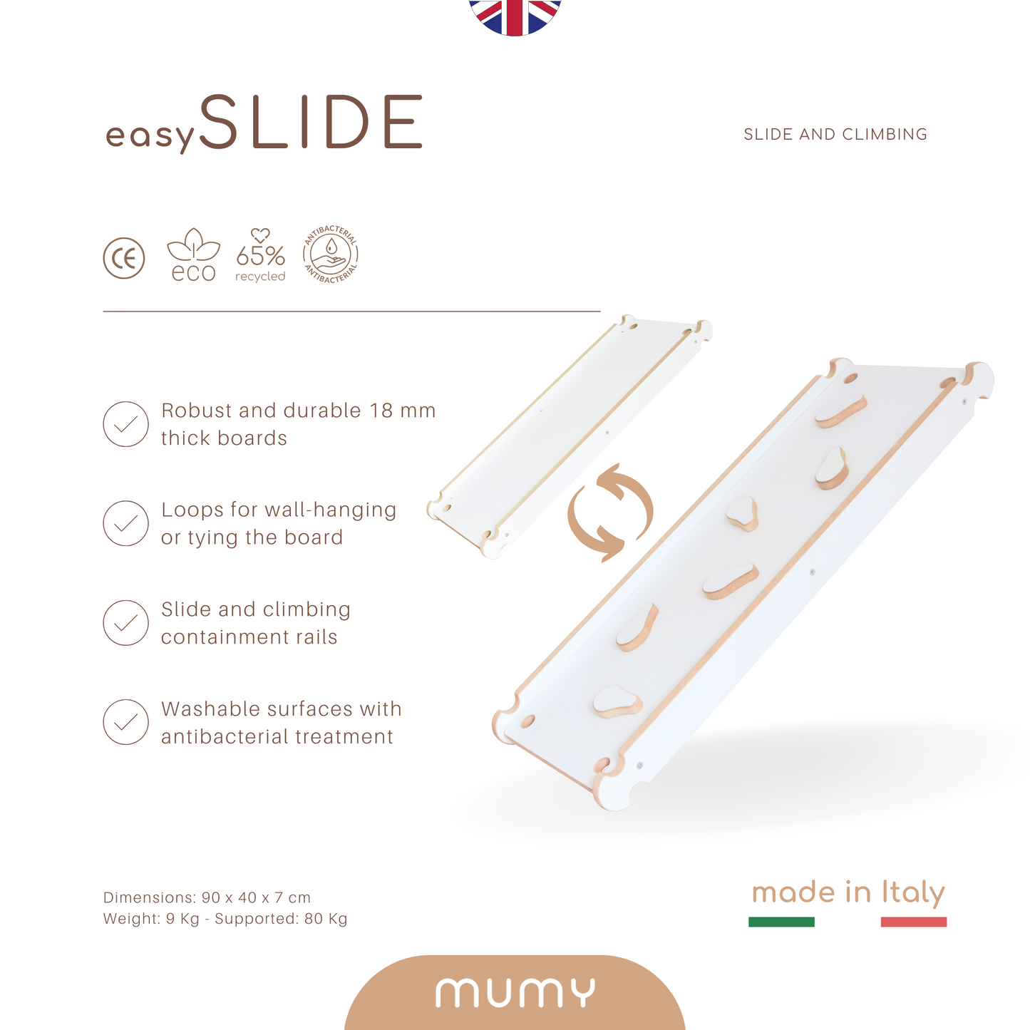 easySLIDE • tavola da arrampicamento e scivolo
