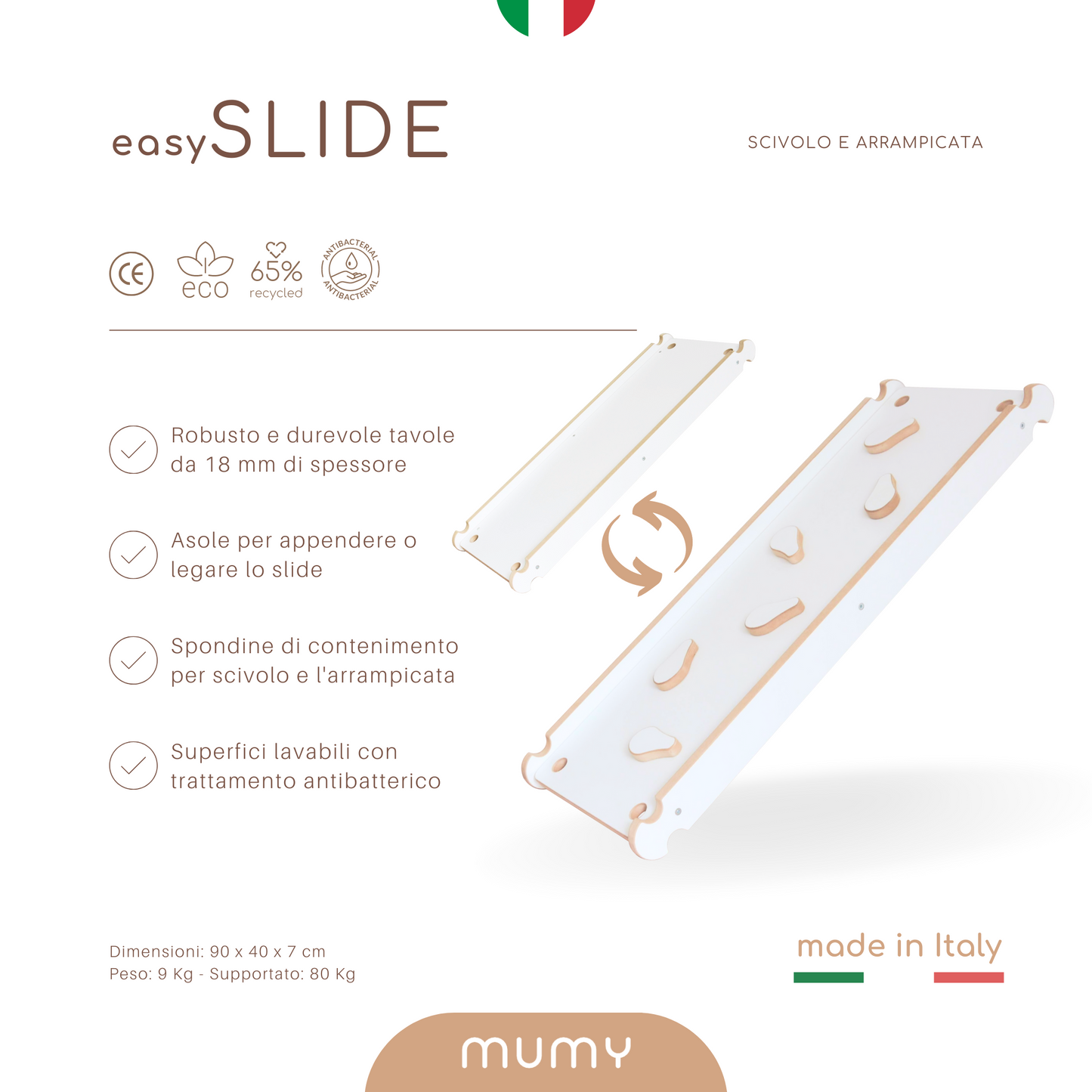 easySLIDE • tavola da arrampicamento e scivolo