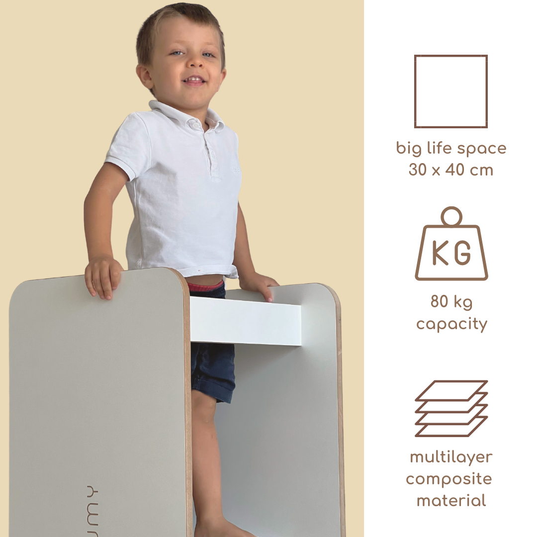 easyFLIP • Learning tower + TAVOLINO + lavagna trasformabile