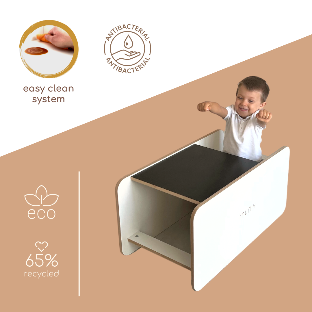 easyFLIP • Learning tower + TAVOLINO + lavagna trasformabile